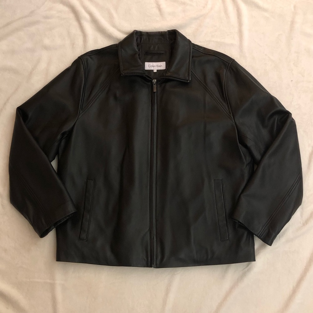 Calvin Klein real leather jacket size L
